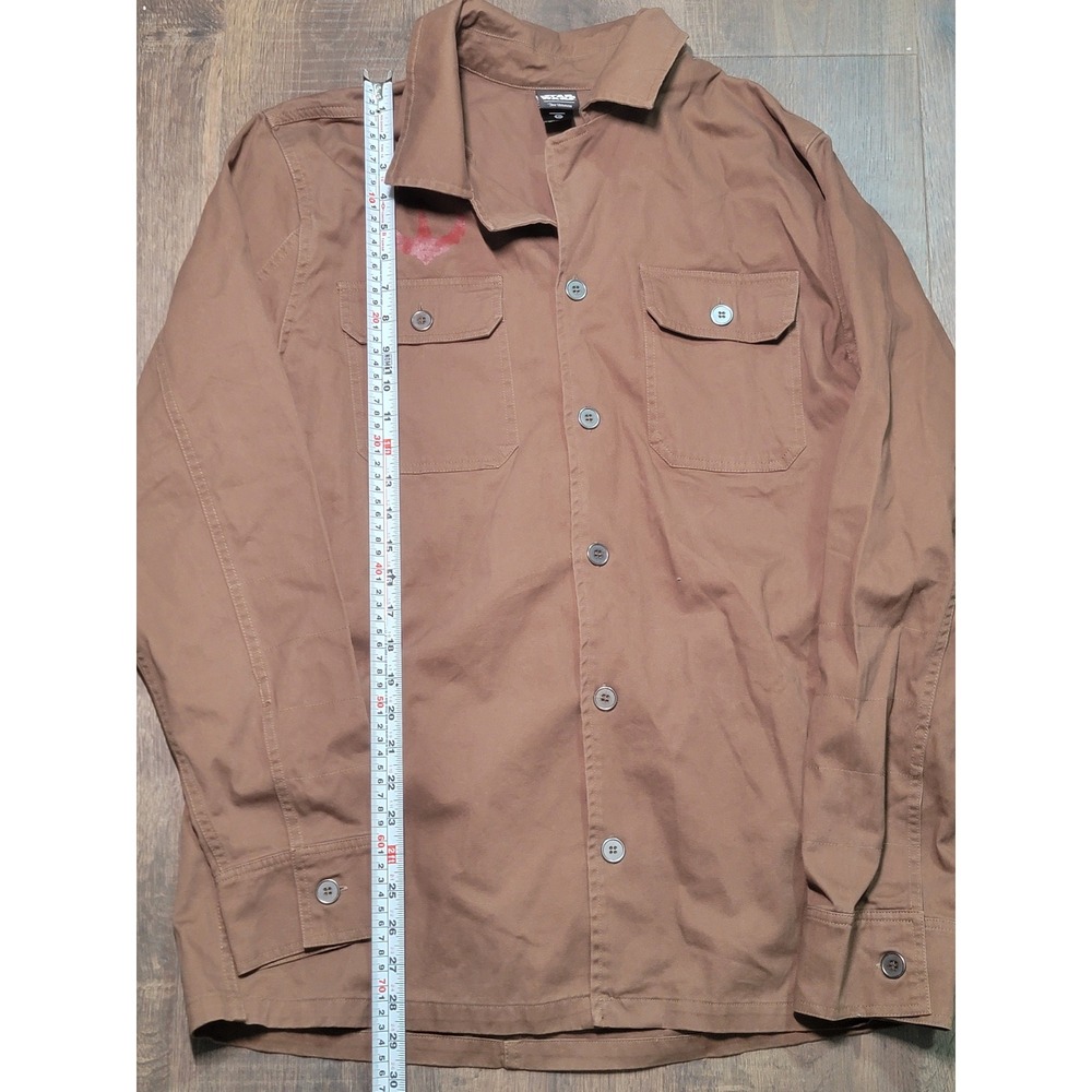 Star‎ Wars Her Universe Button Up Shirt Jacket Brown Rebel Alliance Logo LG